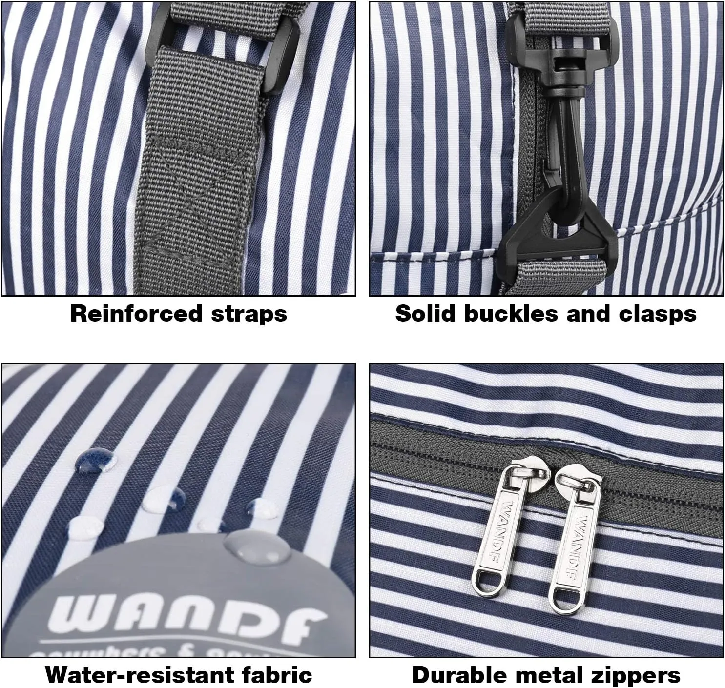 WANDF For Spirit Airlines Personal Item Bag 18x14x8 Foldable Travel Duffel Carry on Weekender Overnight for Women Men