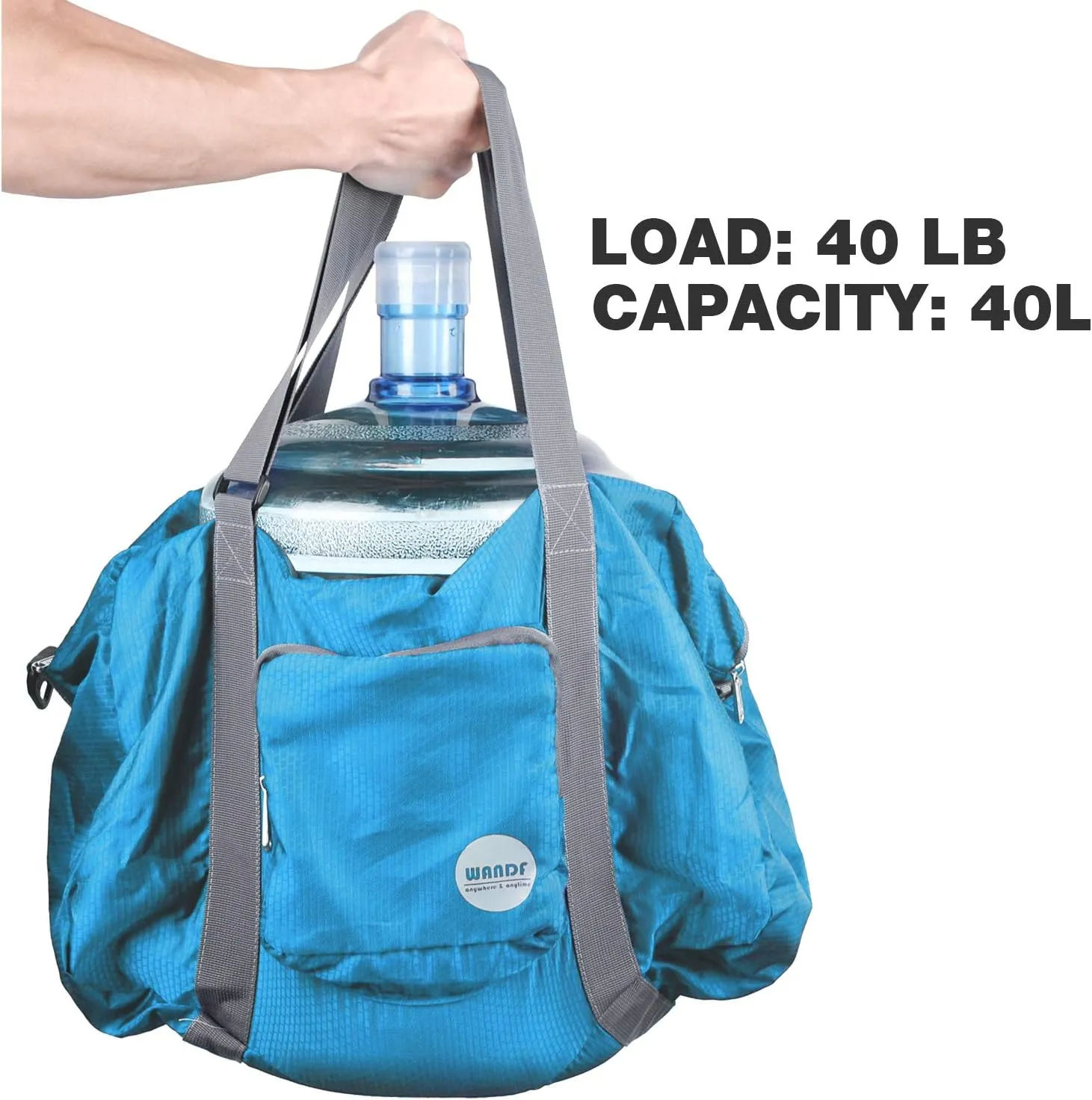 WANDF For Spirit Airlines Personal Item Bag 18x14x8 Foldable Travel Duffel Carry on Weekender Overnight for Women Men