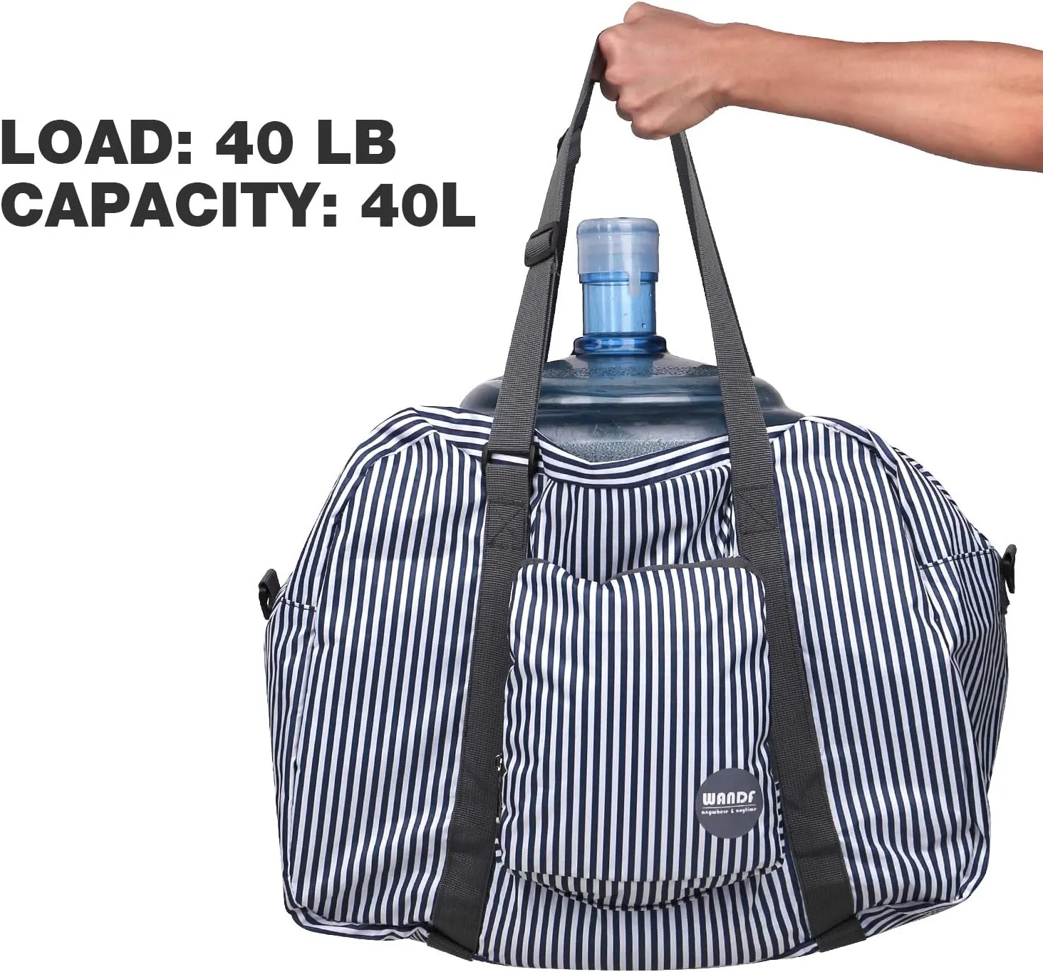 WANDF For Spirit Airlines Personal Item Bag 18x14x8 Foldable Travel Duffel Carry on Weekender Overnight for Women Men