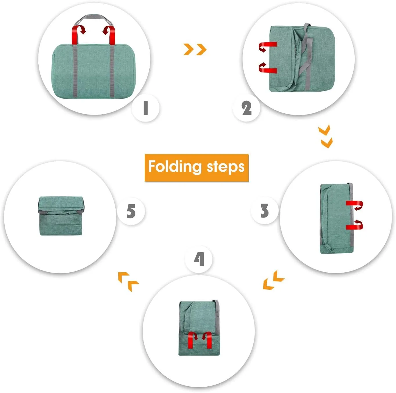 WANDF For Spirit Airlines Personal Item Bag 18x14x8 Travel Duffel Bag Underseat Foldable Carry-on Luggage for Women