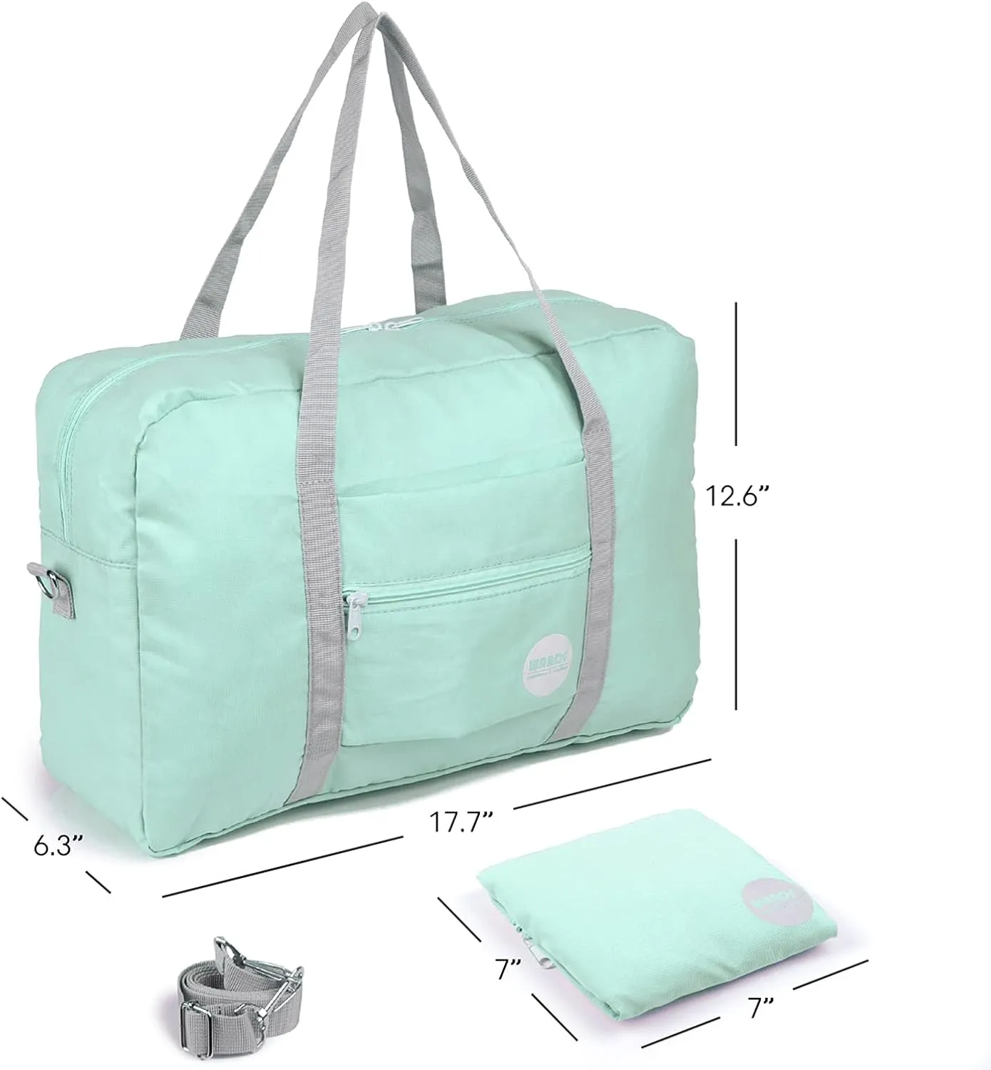 WANDF For Spirit Airlines Personal Item Bag 18x14x8 Travel Duffel Bag Underseat Foldable Carry-on Luggage for Women