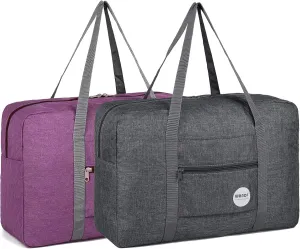 WANDF For Spirit Airlines Personal Item Bag 18x14x8 Travel Duffel Bag Underseat Foldable Carry-on Luggage for Women