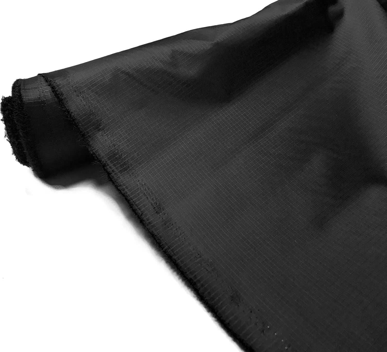 Waterproof Ripstop Fabric - Tear Resistant - 59 Inches Wide Kite Material - Lightweight Polyester Fabric by The Yard - for Outdoor Cushion Covers, Flags, Bags - Black 2 Yards