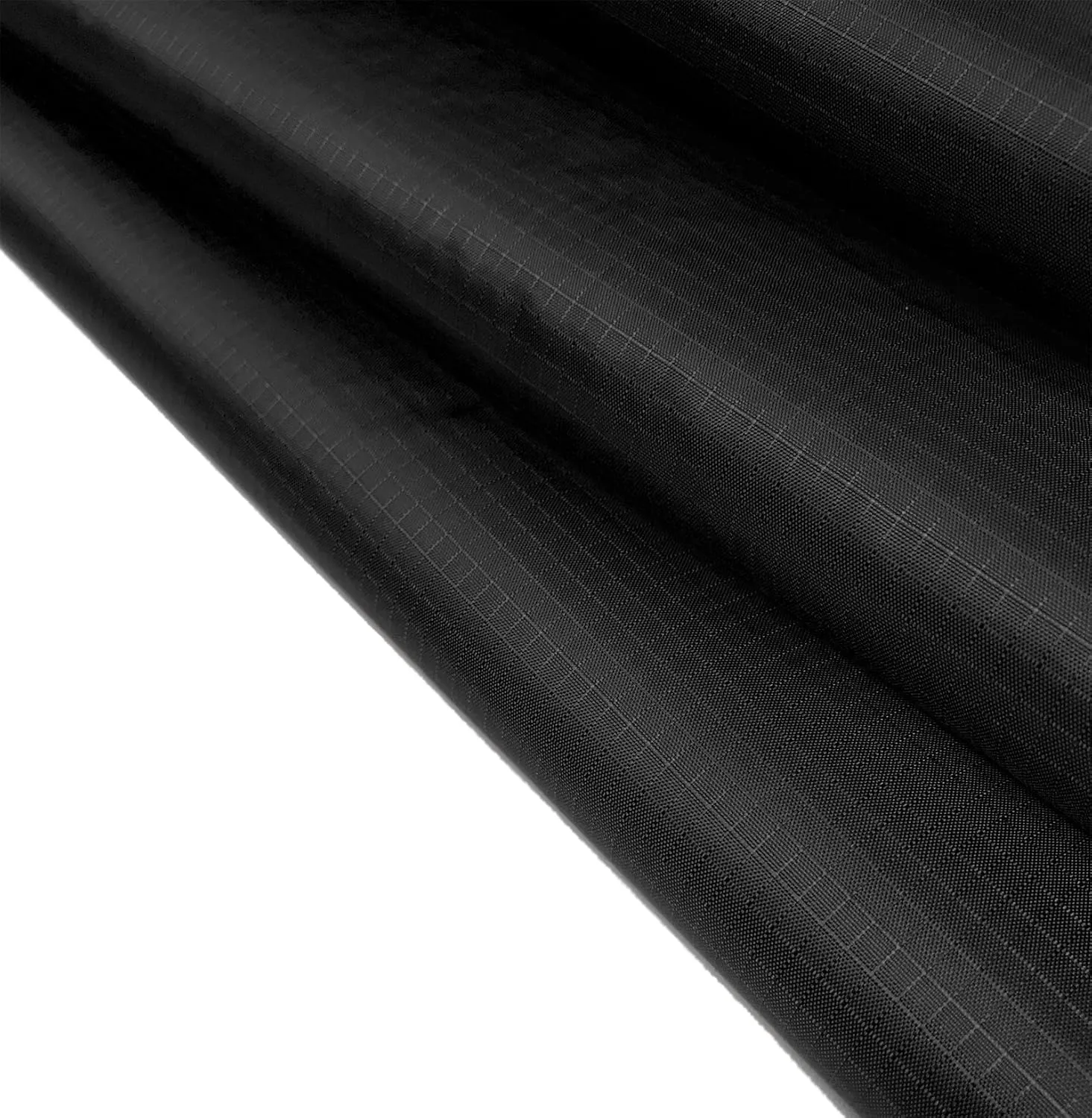 Waterproof Ripstop Fabric - Tear Resistant - 59 Inches Wide Kite Material - Lightweight Polyester Fabric by The Yard - for Outdoor Cushion Covers, Flags, Bags - Black 2 Yards