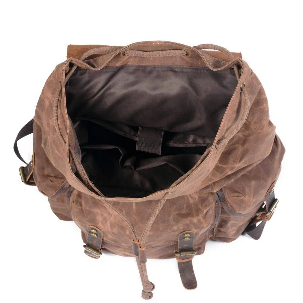 Waxed Multi-functional Waterproof Canvas 20 to 35 Litre Backpack