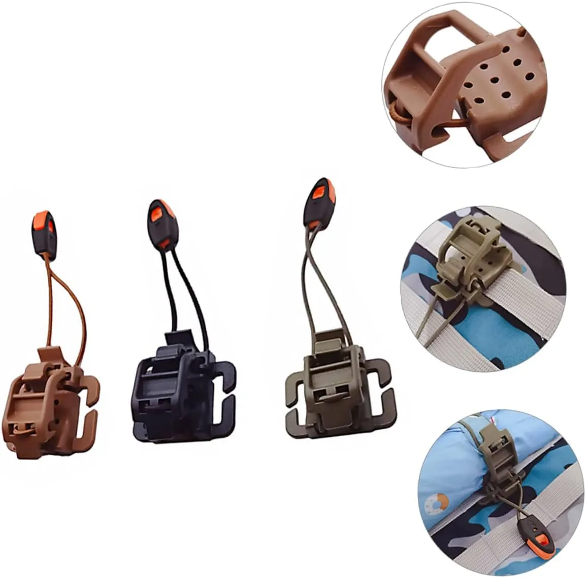 Whistle Buckle Clip Flashlight Buckle Clip Back Straps Clip Flashlight Buckle Clamp Nylon Abs Rubber