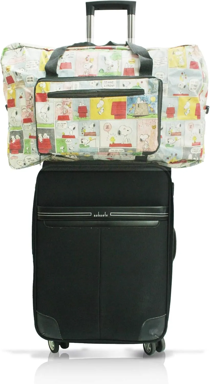 White Dog oldable Easy-to-carry Travel Bag for Plane Flight Ride Airplanes with adjustable strap - Random Color