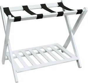 White Luggage Rack, 26.75" W