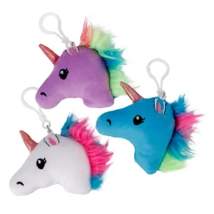 Wholesale Stuffed Unicorn Clip 4'' (DZ) - Assorted Colors