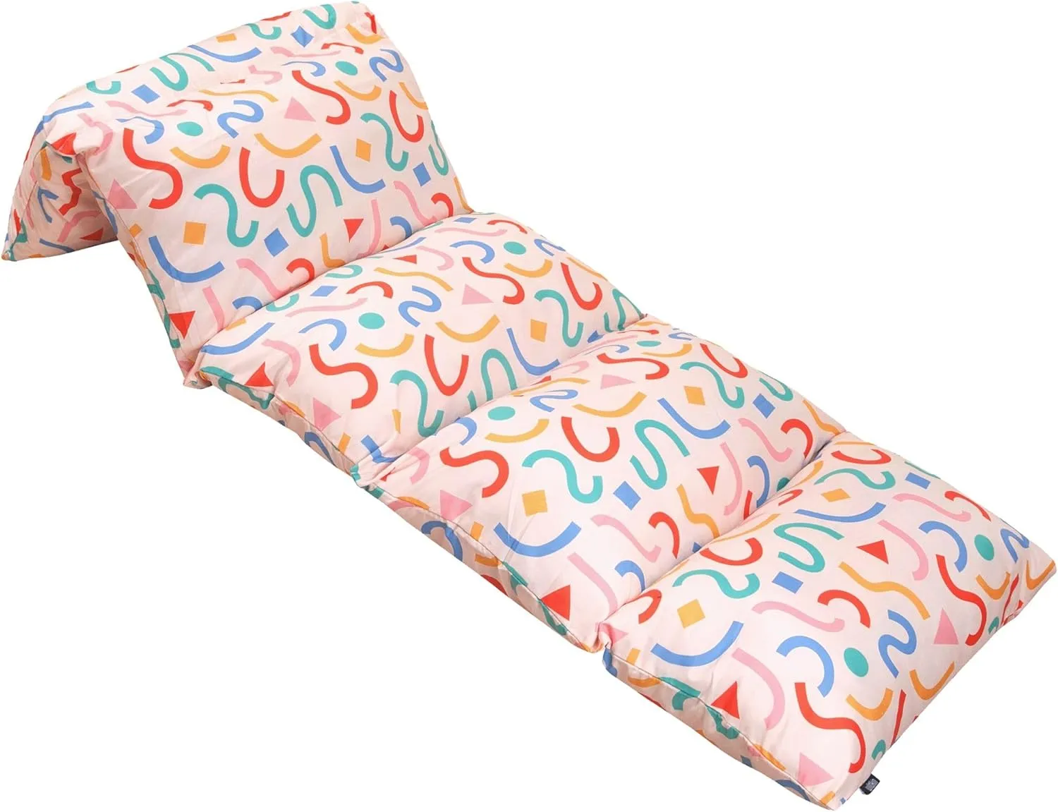 Wildkin Kids Microfiber Floor Lounger – Travel-Friendly, Sleepovers, Pillow Not Included - Confetti Peach