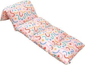 Wildkin Kids Microfiber Floor Lounger – Travel-Friendly, Sleepovers, Pillow Not Included - Confetti Peach