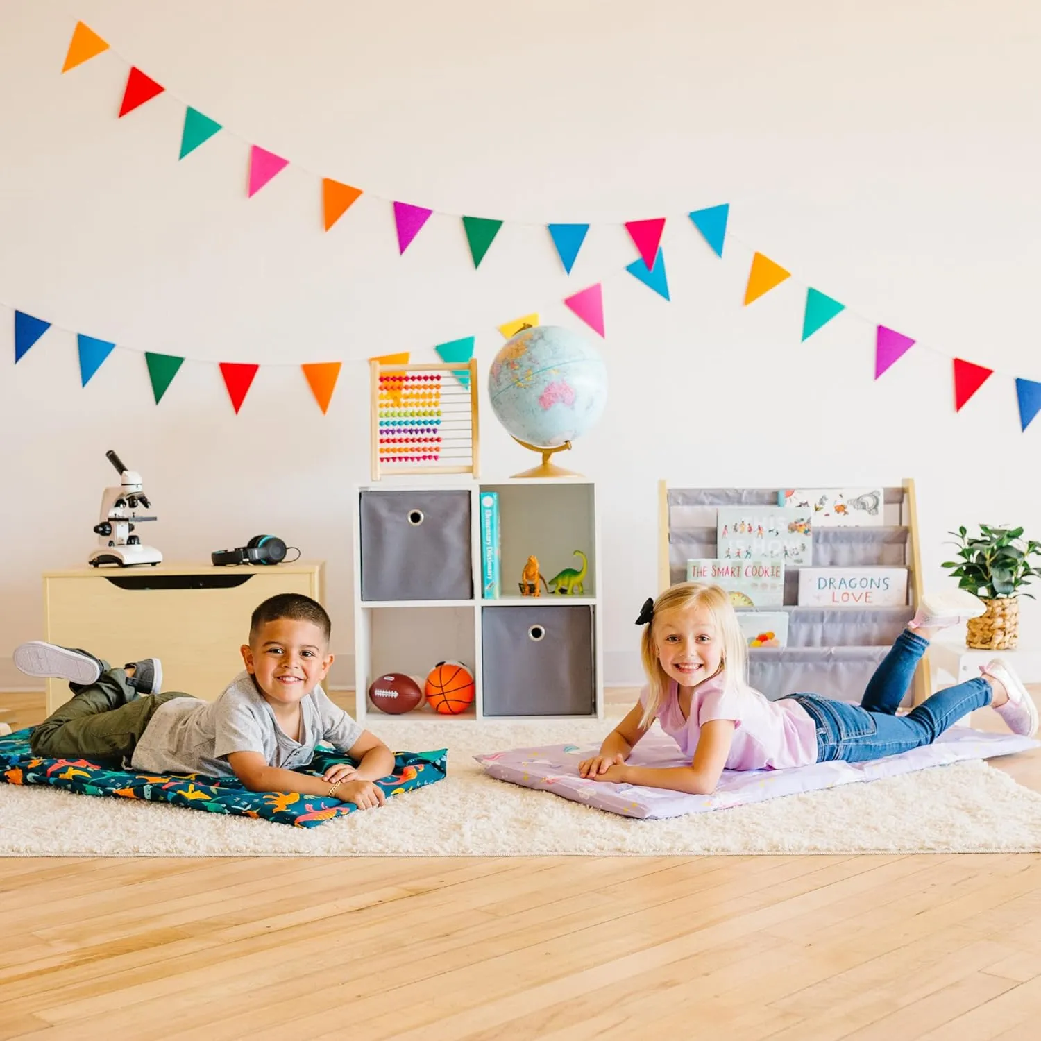 Wildkin Kids Nap Mat Cover – Soft, Sewn-in Flap, Durable & Fits 1.5" Vinyl Sleep Mats - Out of This World