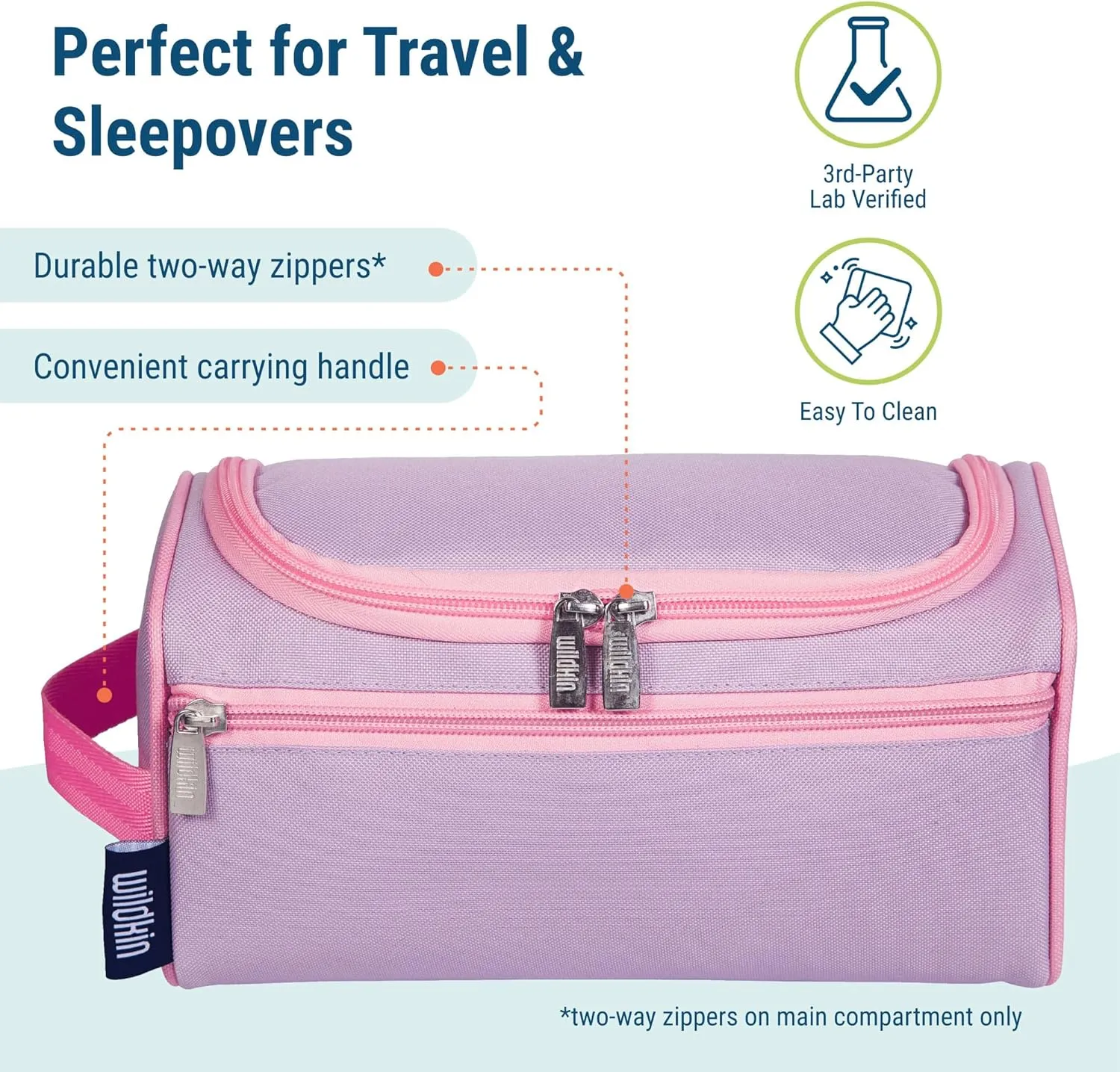 Wildkin Toiletry Bag for Boys and Girls, Stay Organized on the Go with Our Spacious and Multifunctional Toiletry Bags, Ideal for School, Weekend, or Overnight Travel