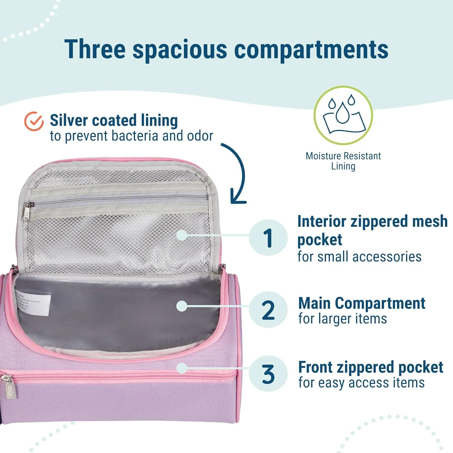 Wildkin Toiletry Bag for Boys and Girls, Stay Organized on the Go with Our Spacious and Multifunctional Toiletry Bags, Ideal for School, Weekend, or Overnight Travel