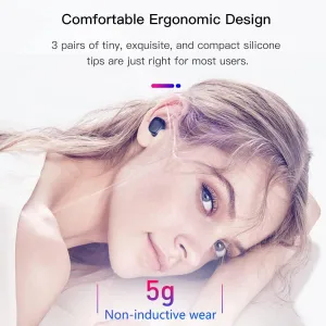 Wireless Earbuds, Bluetooth 5.4 Headphones HiFi Stereo, Comfortable Ear Buds for Women & Teens, Fast Charging Case, IPX6 Waterproof, Lightweight in-Ear Earphones for Phone Tablet Laptop Sports, Pink