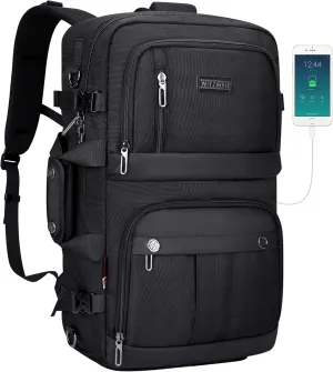 WITZMAN Carry on Travel Backpack for Men Women Laptop Backpack with USB Charging Port Airline Approved(B683 Classic Black)