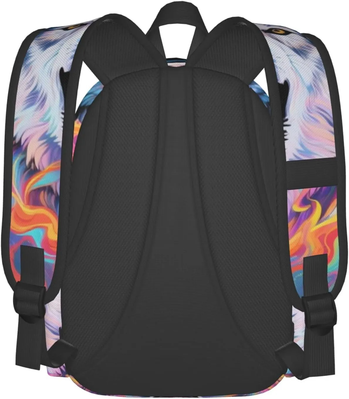 Wolf Roar Fire Adult Backpacks 15 Inch Laptop Backpack Travel Bag for Men Women Gifts