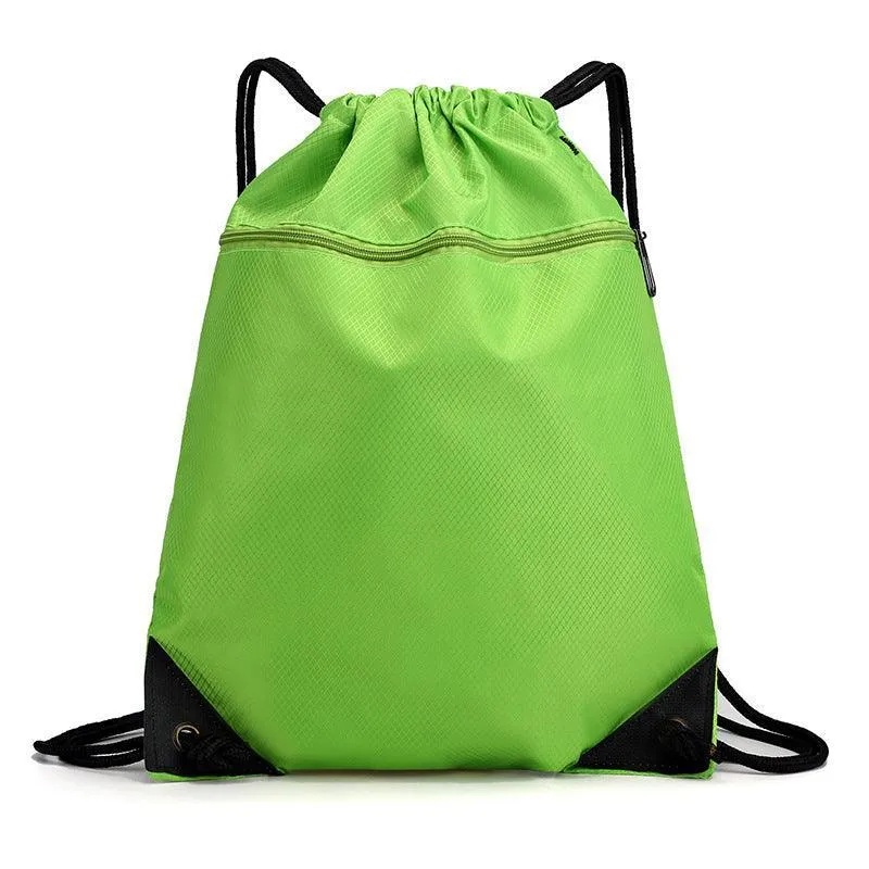 Women Mens Drawstring Backpack Bag Gym Sports Sack Portable Shoe Balls Bags