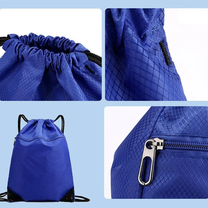 Women Mens Drawstring Backpack Bag Gym Sports Sack Portable Shoe Balls Bags