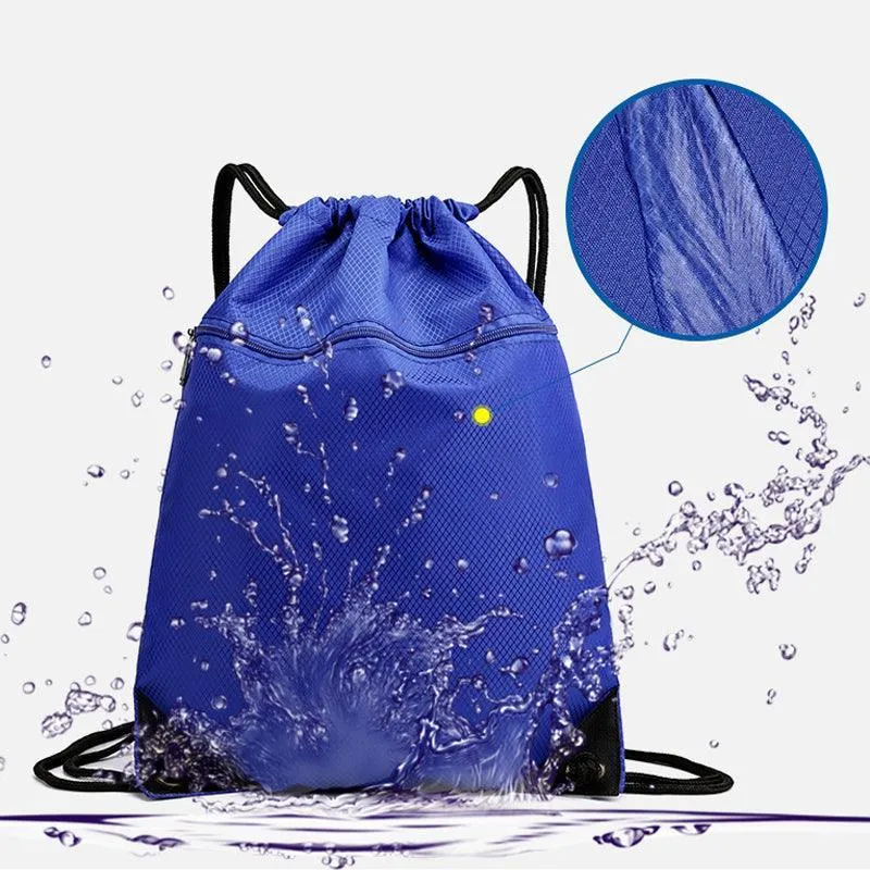 Women Mens Drawstring Backpack Bag Gym Sports Sack Portable Shoe Balls Bags