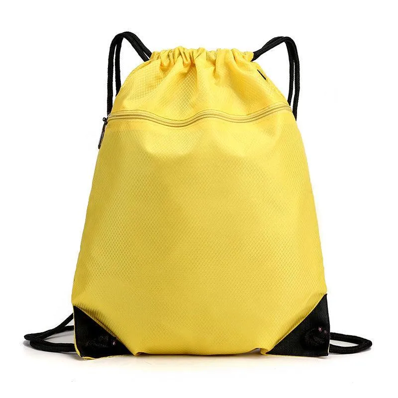 Women Mens Drawstring Backpack Bag Gym Sports Sack Portable Shoe Balls Bags