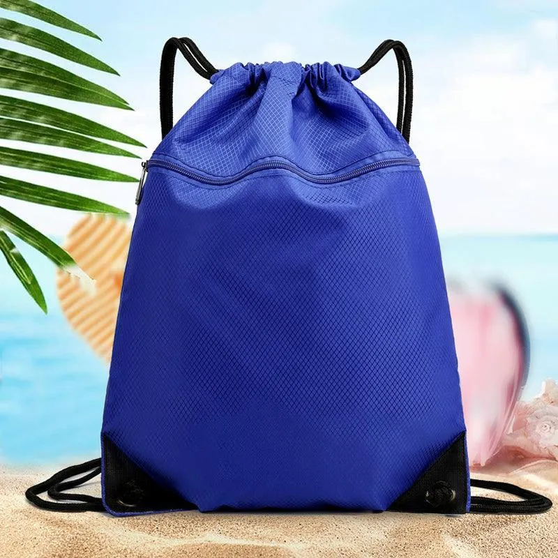 Women Mens Drawstring Backpack Bag Gym Sports Sack Portable Shoe Balls Bags