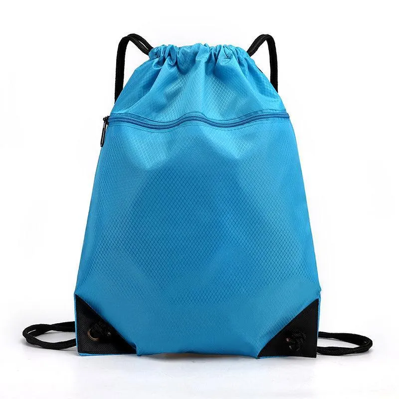Women Mens Drawstring Backpack Bag Gym Sports Sack Portable Shoe Balls Bags