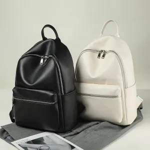Women's Elegant Classic Soft Leather Trendy Backpacks