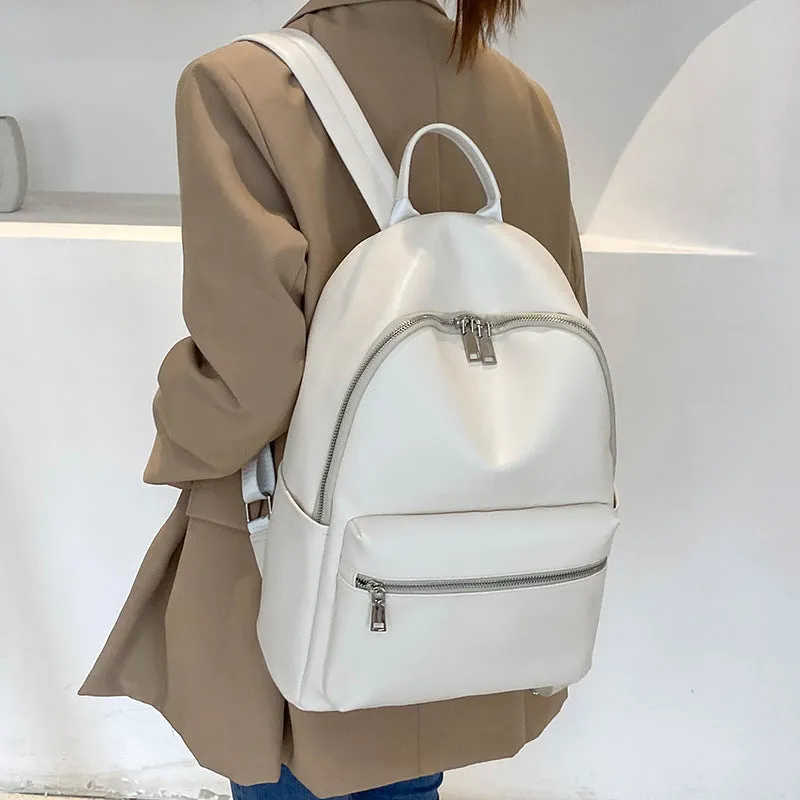Women's Elegant Classic Soft Leather Trendy Backpacks