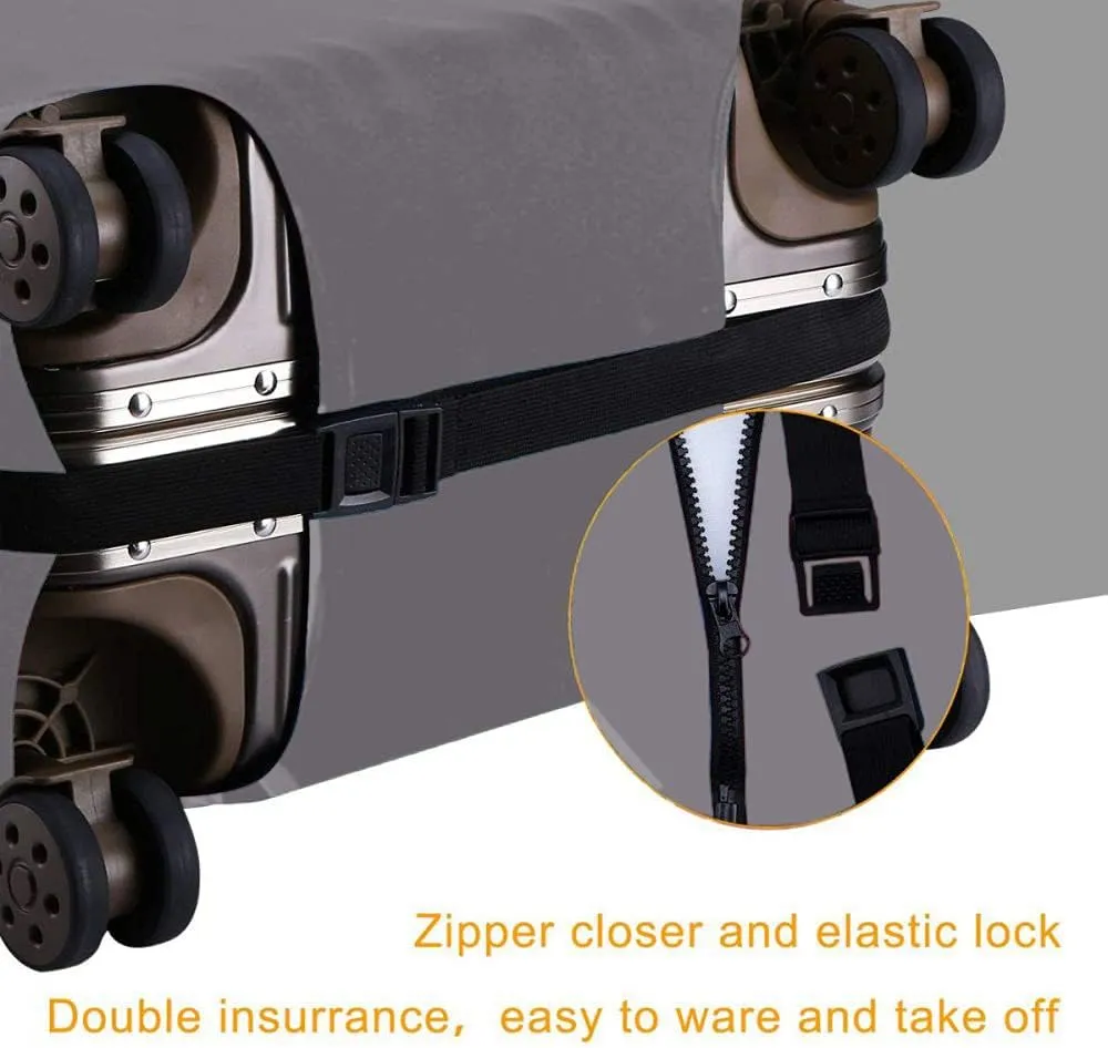 Wondertify Octoberfest Travel Suitcase Protector Hand Lettering Washable Elastic Luggage Cover With Concealed Zipper Fits 18-21 Inch
