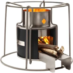 Wood Stove Camping,Portable Stainless Steel Twig Burning Stove, Lightweight Wooden Stove Burner for Outdoor Hiking Picnic BBQ.