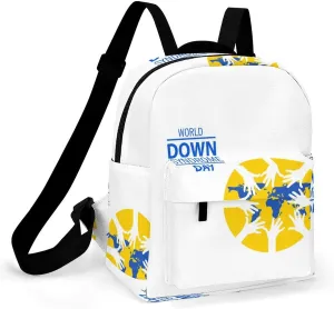 World Down Syndrome Awareness Day Backpacks Laptop Mini Backpacks for Women Travel Shoulder Bag Bookbag Rucksack Daypack 10 Inch