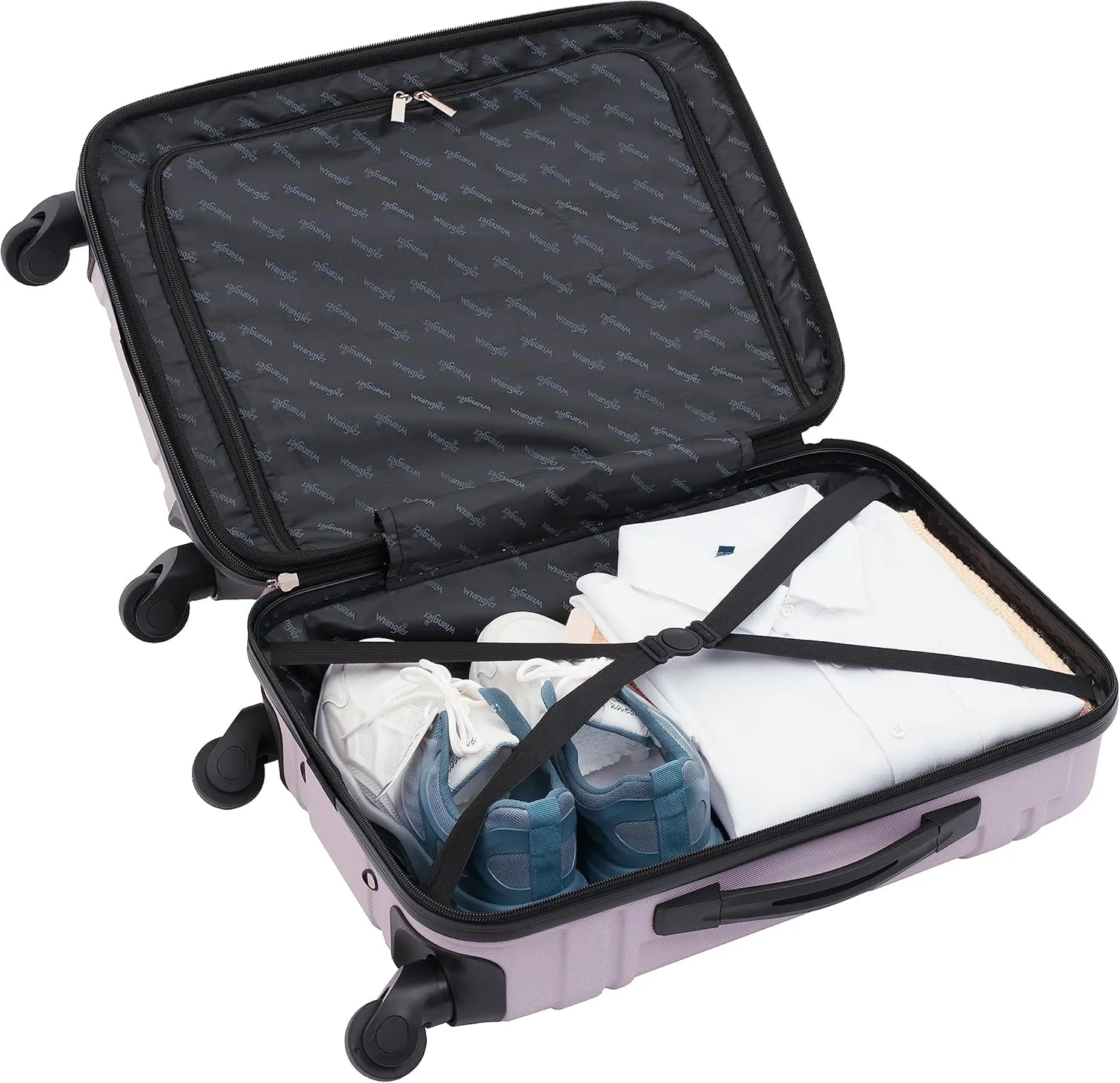Wrangler Astral Hardside Luggage, Lilac, 20-Inch Carry-On