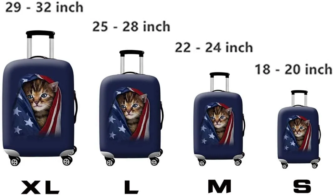WUJIAONIAO Travel Luggage Cover Baggage Suitcase Protector Fit for 18-32 Inch Luggage (XL (for 29-32 inch luggage), Beach)