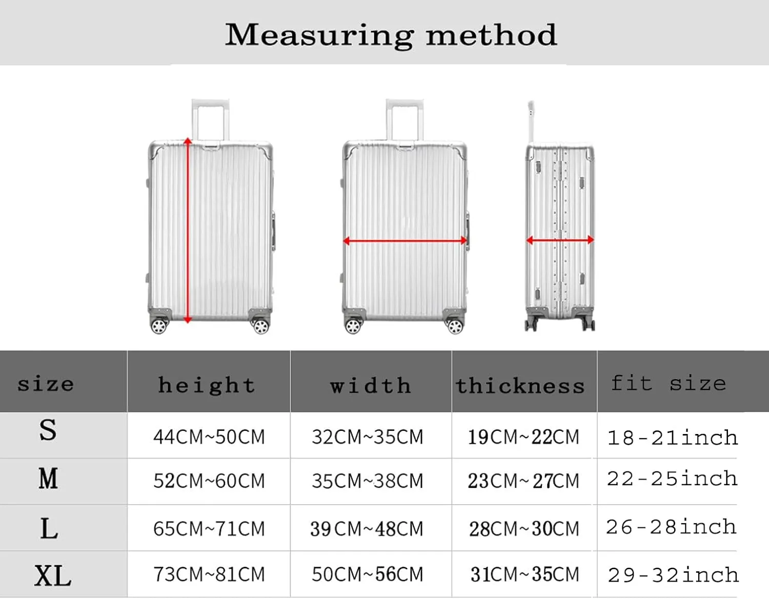 WUJIAONIAO Travel Luggage Cover Spandex Suitcase Protector Washable Baggage Covers (M (for 22-24 inch luggage), Cat A)