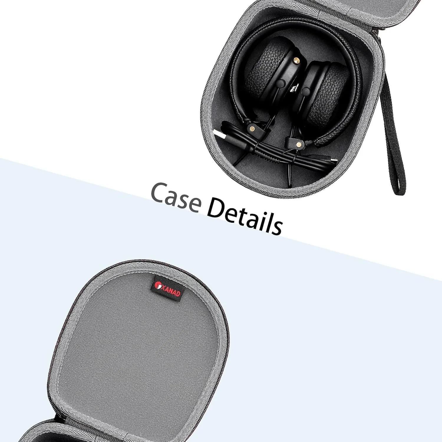 XANAD Hard Case for Marshall Major IV/Major V/Major II/Major III or Noot K11 / Elecder i37 / iClever HS14 Foldable Wired On-Ear Headset (The Headset is not Included)