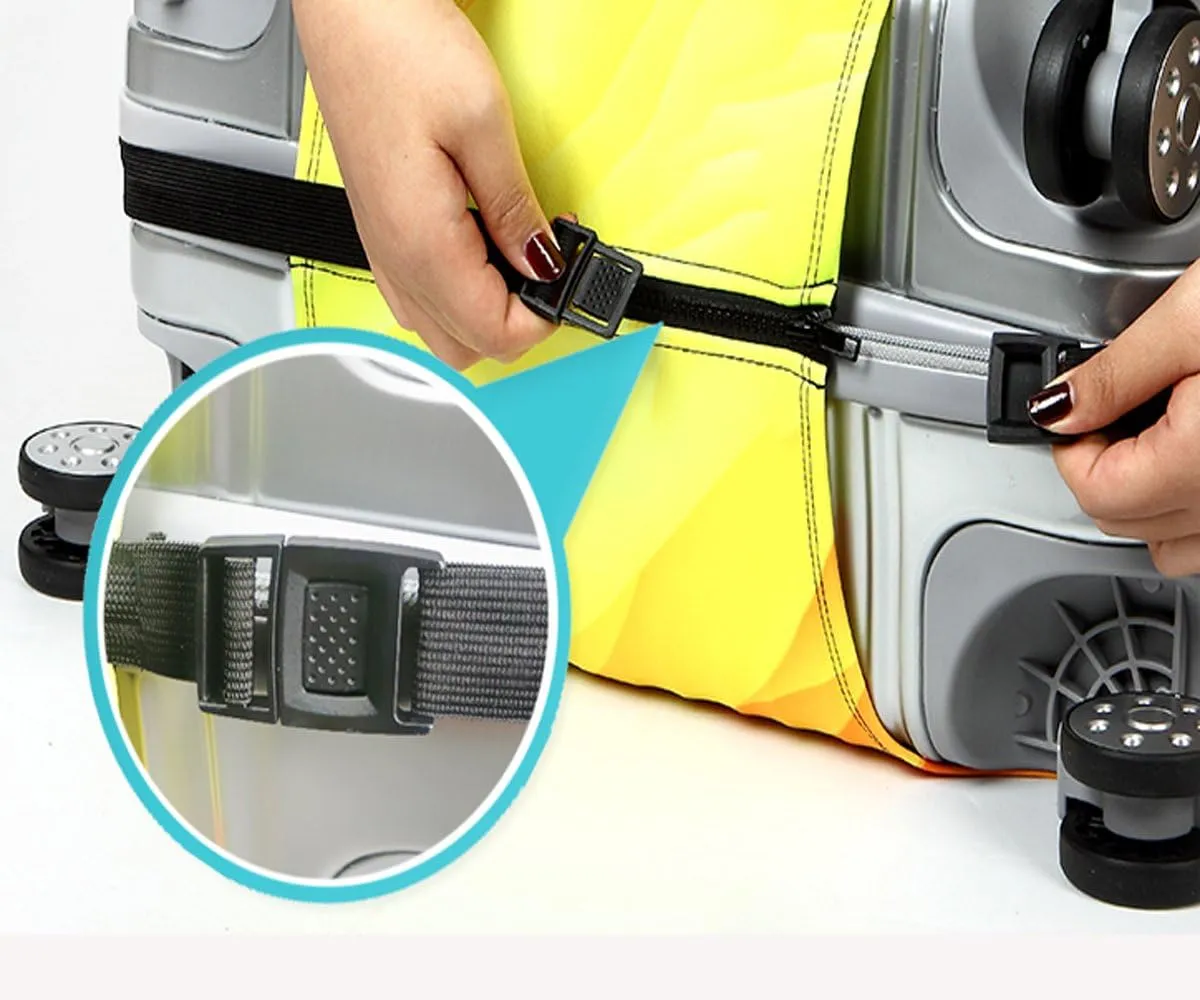 YEKEYI Travel Suitcase Protector Zipper Suitcase Cover Washable Print Luggage Cover 18-32 Inch