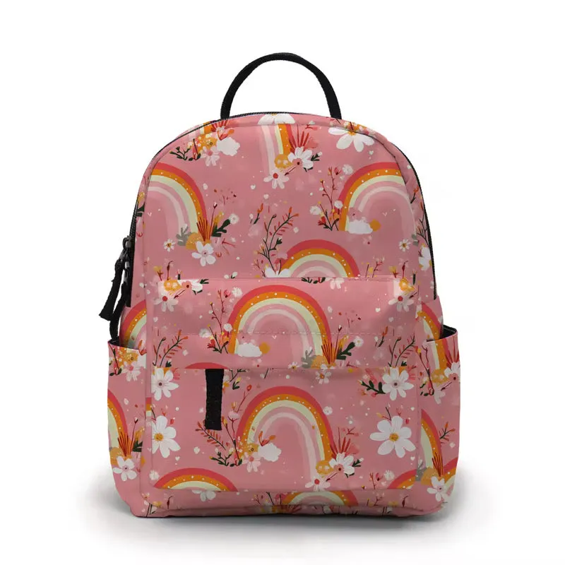 Yellow Floral Stable Professional - Mini Rainbow Backpack Orange Pink