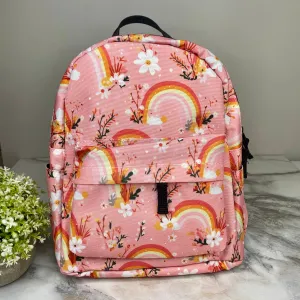 Yellow Floral Stable Professional - Mini Rainbow Backpack Orange Pink