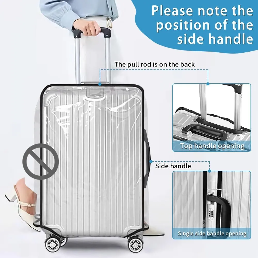 Yotako Clear PVC Suitcase Cover Protectors 28 Inch Luggage Cover for Wheeled Suitcase 28''
