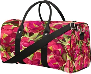Yzrwebo Fruit Dragon Pitaya Travel Duffle Bag for Men Women Fruti Print Overnight Weekender Bag Foldable Travel Duffel Bag Large Sports Gym Bag Waterproof Luggage Tote Bag Tear Resistant